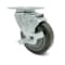 Service Caster 4 Inch Gray Polyurethane Wheel Swivel Top Plate Caster with Brake SCC-20S414-PPUB-TLB-TP3 - alternate 1